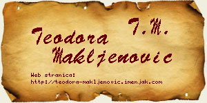 Teodora Makljenović vizit kartica